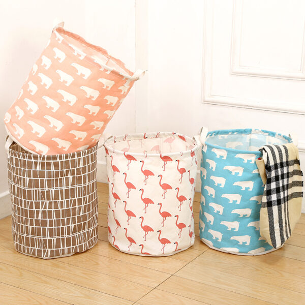 4583879262_1079666225 Wholesale Cotton and Linen Large Capacity Foldable Storage Baskets