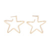 Wholesale Metal Hollow Five Pointed Star Earrings