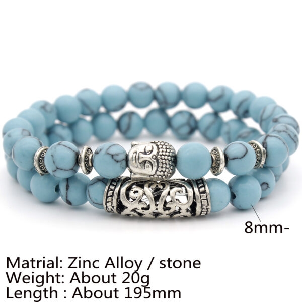 4624797916_1568480310 Wholesale Volcanic Rock Buddha Head Stone Combination Multi-Circle Beads Bracelet