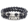 4624818078_1568480310 Wholesale Volcanic Rock Buddha Head Stone Combination Multi-Circle Beads Bracelet
