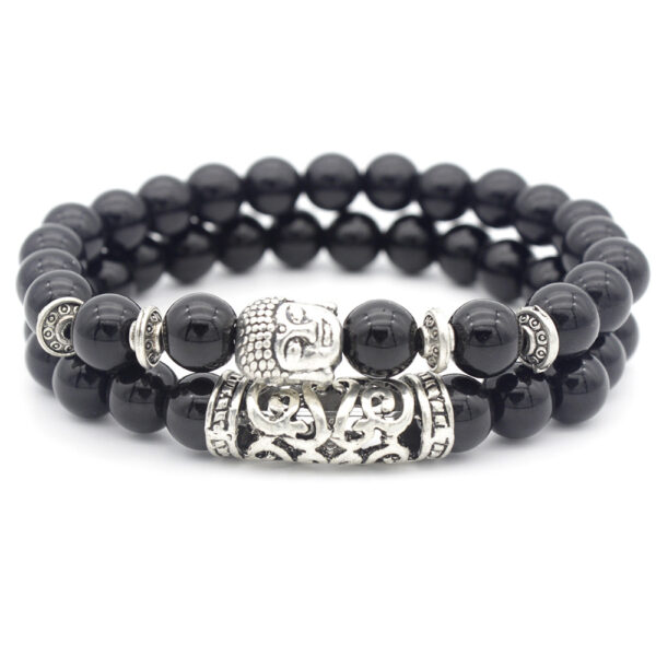 4624818078_1568480310 Wholesale Volcanic Rock Buddha Head Stone Combination Multi-Circle Beads Bracelet