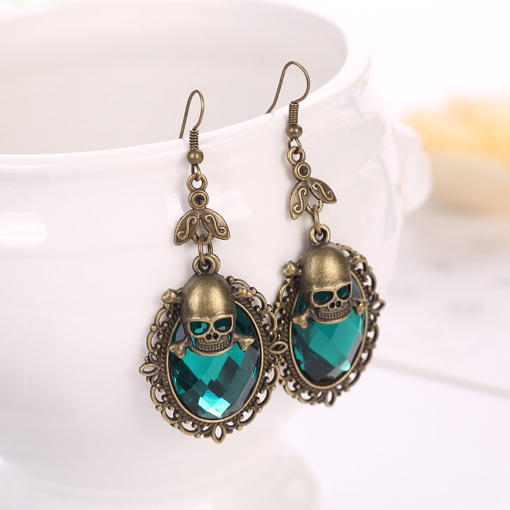 Wholesale Gothic Ghost Festival Skull Vintage Earrings