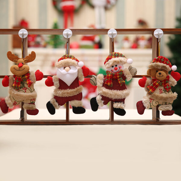 Wholesale Christmas Tree Accessories, Old Man, Snowman Bear, Fabric Doll Pendant