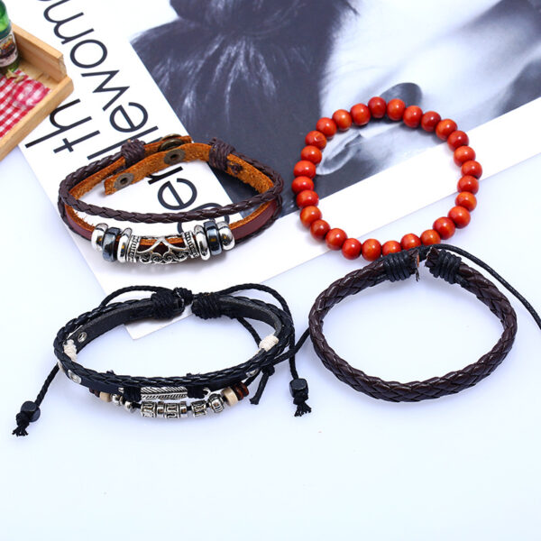 4689930224_2118088041 Wholesale Vintage Beaded Leather Bracelet