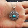 46f8c81e40e1b6021b9f7d7c368d3ce3 Wholesale Vintage Boho Blue Turquoise Sunflower Necklace