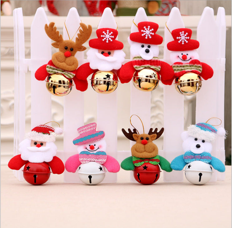 Wholesale lyester Christmas Tree Doll Bell Pendant