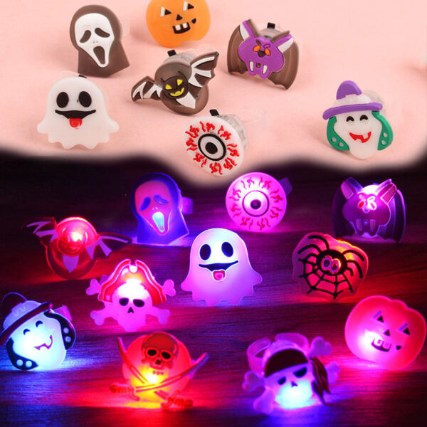 476e1ac9eea3fdeb7579ae468d3f878c Wholesale of Halloween Luminescent Plastic Children's Rings