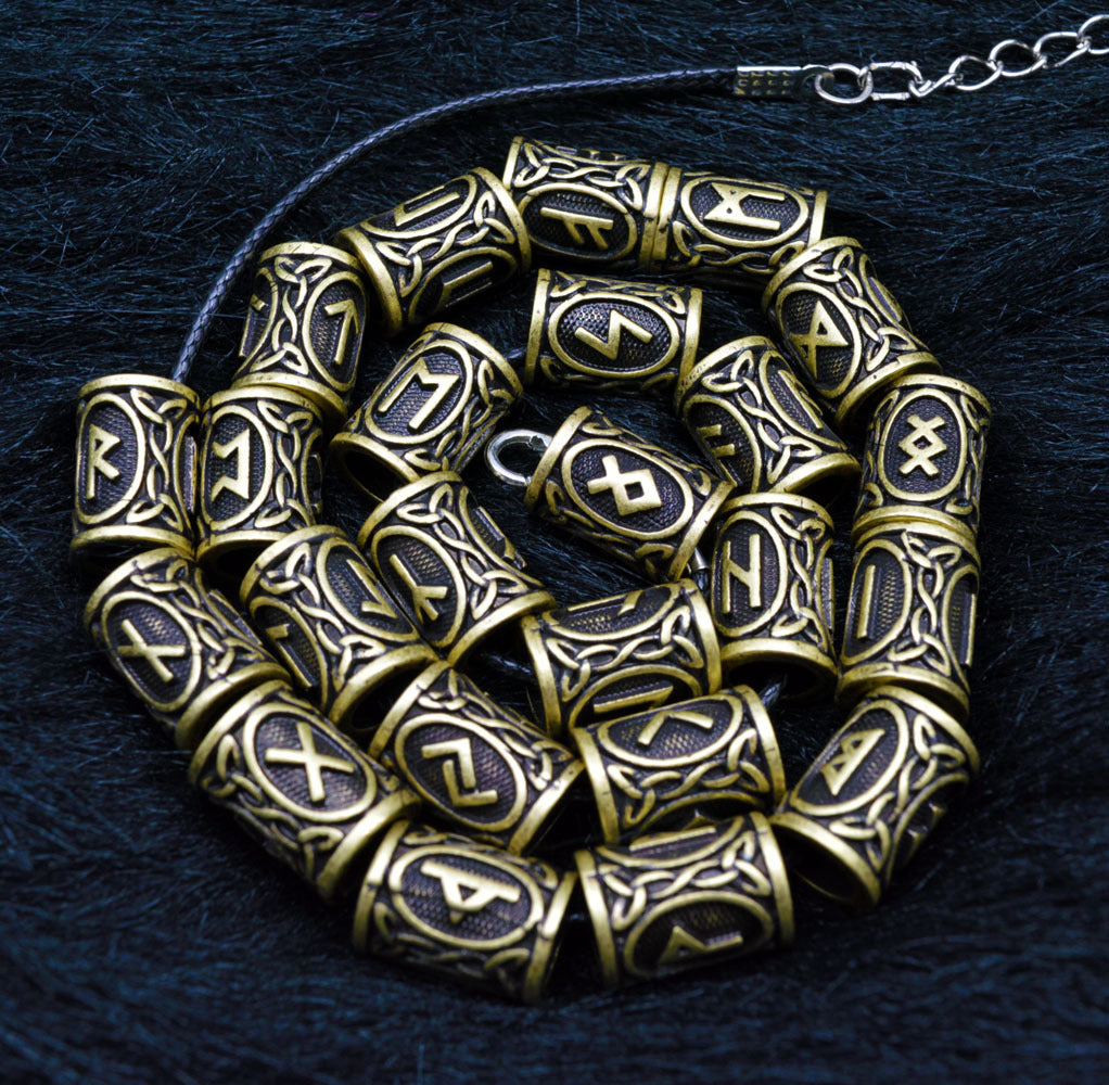 Wholesale Viking Rune Metal Beads