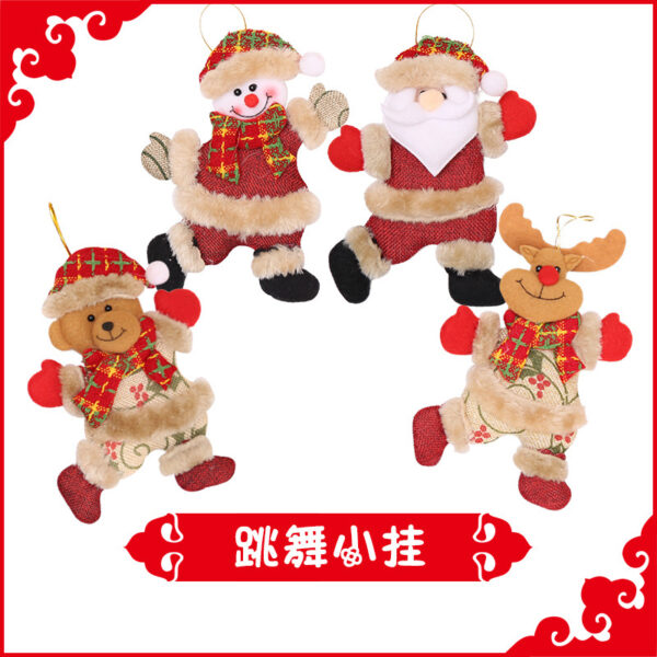 Wholesale Christmas Tree Accessories, Old Man, Snowman Bear, Fabric Doll Pendant