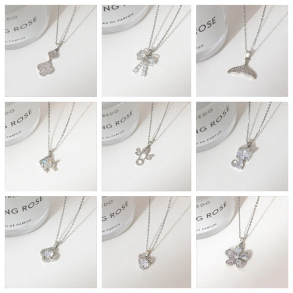Wholesale Simple and Color Preserving Titanium Steel Women's Versatile Niche High End Exquisite Light Luxury Versatile Simple Necklace