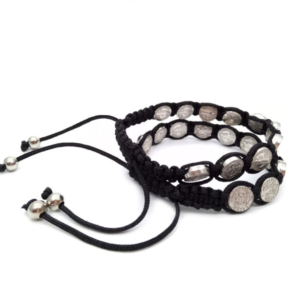 Wholesale St. Benedict Alloy Braided Chinese Knot Rosary Bead Bracelet