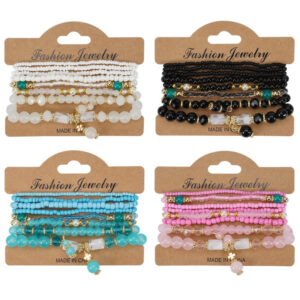 Wholesale Rice Beads Bohemian Multi-Stretch Bracelet