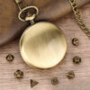Wholesale DND Dice Bronze Two-sided Polished Thick Waist Chain Pocket Watch Case
