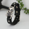 Wholesale Leather Skull Vintage Men Bracelet
