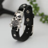 Wholesale Leather Skull Vintage Men Bracelet
