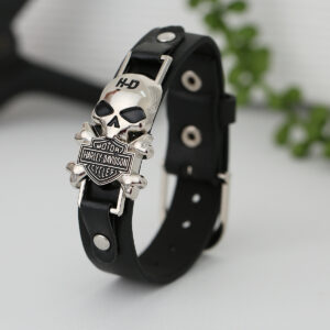Wholesale Personalized European and American Leather Bracelet Leather Bracelet Pu Leather Punk Skull Leather Bracelet Vintage Men's Leather Bracelet