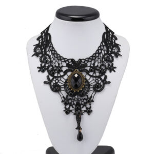 5087604832_646538366 Wholesale Alloy Black Lace Necklace