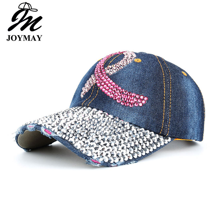 Wholesale AliExpress/eBay/Dunhuang/Taobao sply pink ribbon denim ill baseball cap B292