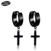 Wholesale Cross Punk Stainless Steel Earrings