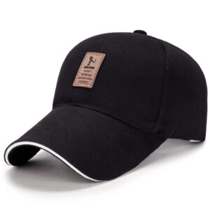 Black hat with white edge / Adjustable
