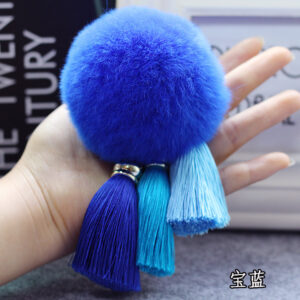 Sapphire blue fur ball / 8cm