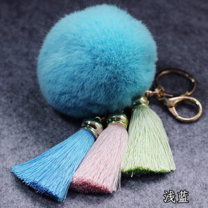 Sky blue fur ball / 8cm