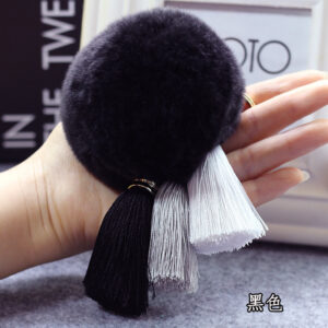 Black fur ball / 8cm