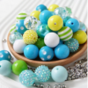 Wholesale 50PCS/Pack 20MM Mixed Color Acrylic Beads Bubblegum Beads