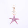 Wholesale Starfish Alloy Point Diamond Pendant Keychain