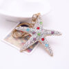 Wholesale Starfish Alloy Point Diamond Pendant Keychain