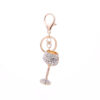 5688275837_173885876 Wholesale Wine Glass Alloy Diamond Metal Keychain