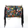 Wholesale PU Tassel Big Flower Print Shoulder Bag