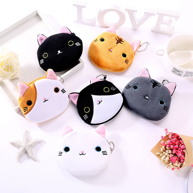Wholesale lyester Cartoon Cat Coin Purse
