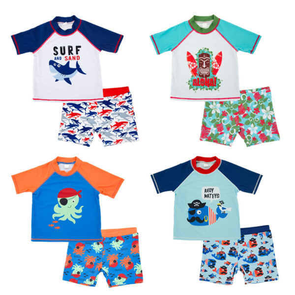 Wholesale baby split five points swimming trunks kids Swimwear