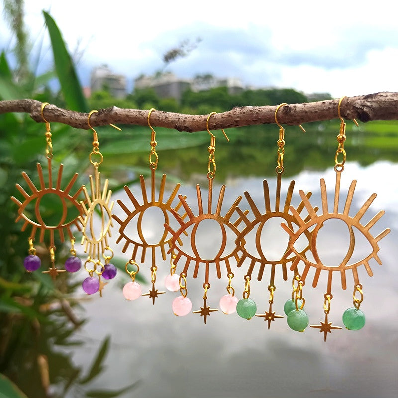 Wholesale Devil Eye Tearop Alloy Earrings