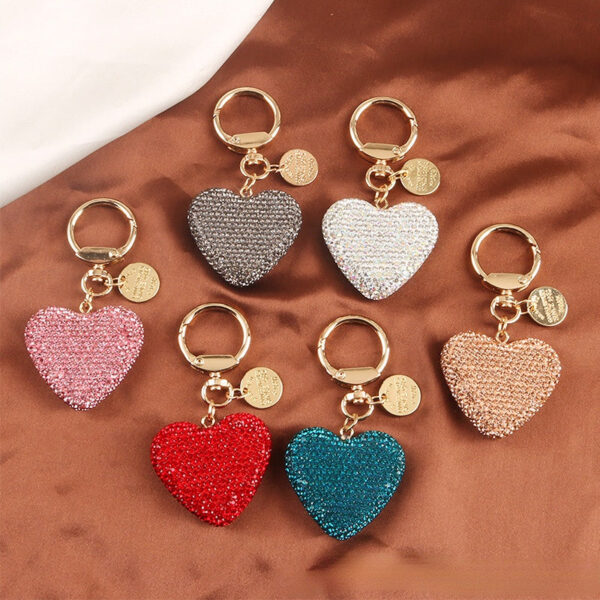 Wholesale Metal Diamond Heart Keychain