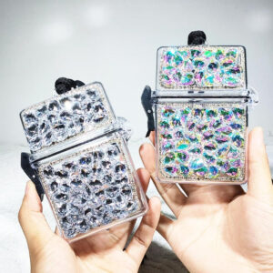 5c6318149e7306a779a959faad326f56 Wholesale Women's Transparent Waterproof Cigarette Box with Hanging Rope and Diamond Inlay