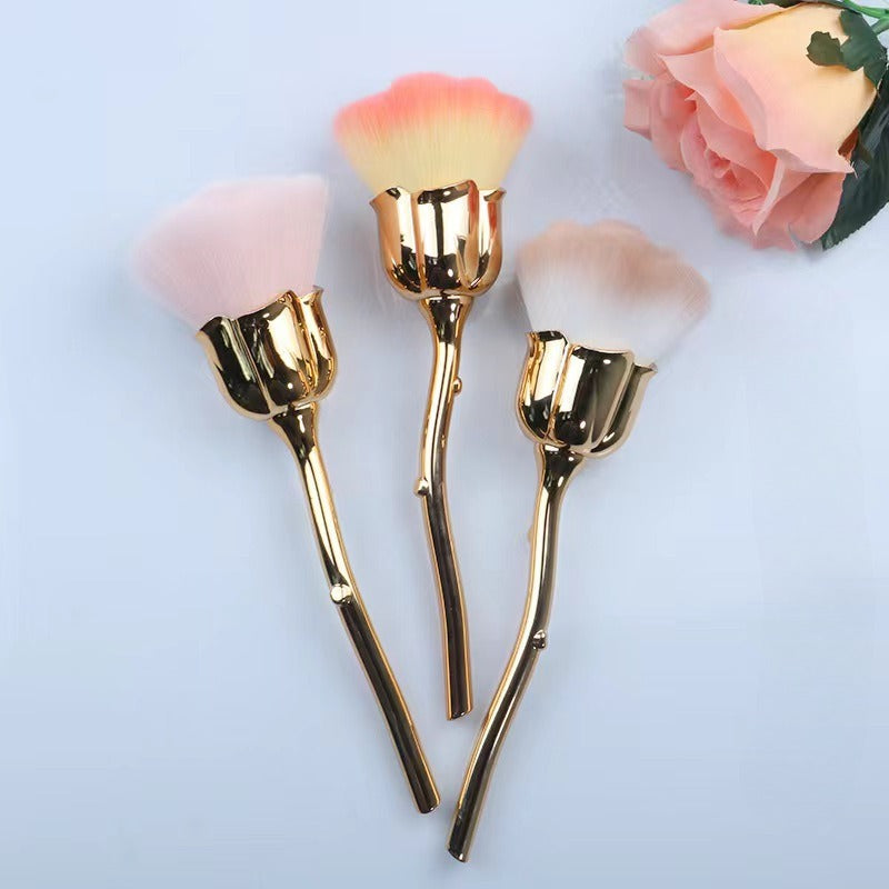 Wholesale Rose Flower Large Soft Bristle Make Brush