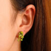 Wholesale Simple Metal Frog Alloy Earrings