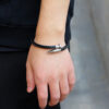 Wholesale Stainless Steel Nails Leather Bracelet