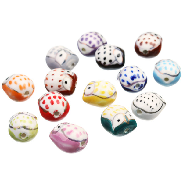 6286706953_74986403 Wholesale 10pcs/pack Owl Ceramic Beads