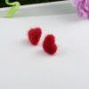 Wholesale Mink Hair Heart Shaped Earrings