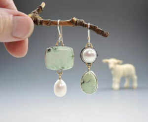 63740685ed40756ad801a5037619c527 Wholesale Handmade Blue Jade Agate Freshwater Pearl Earrings