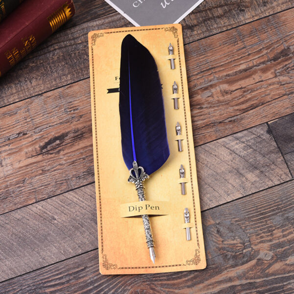 6429610959_1227815836 Wholesale Vintage Turkey Feather Dip Pen Teacher's Day Gift