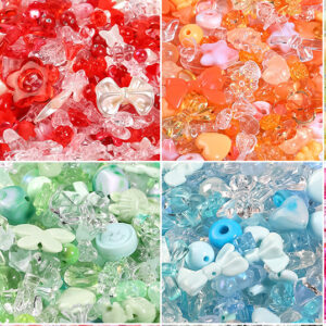 Wholesale 500g/Pack Bow Heart Acrylic Beads