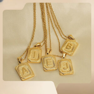 Wholesale Brand Letter Pendant Gold Plated Necklaces