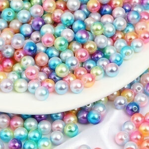 Wholesale 10mm Dual Color Gradient Beads ABS Imitation Pearl DIY Bead Accessories