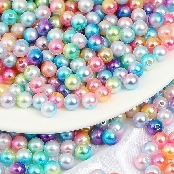 Wholesale 10mm Dual Color Gradient Beads ABS Imitation Pearl DIY Bead Aessories