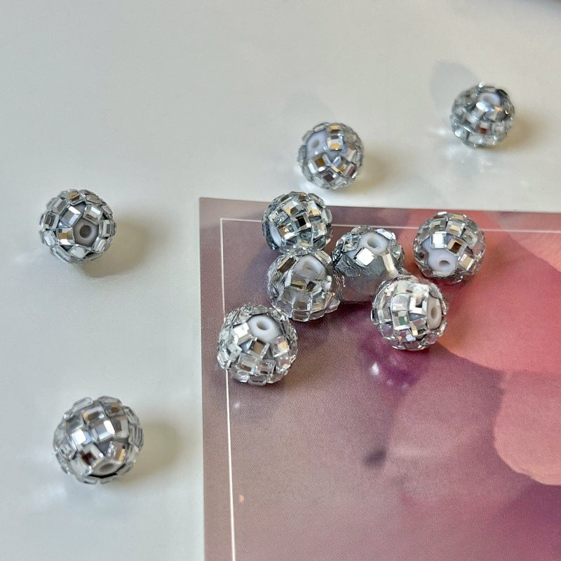 Wholesale Acrylic ill Balls, Full Water ill Straight Hole Beads