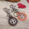 Wholesale Cross Cowhide Keychains